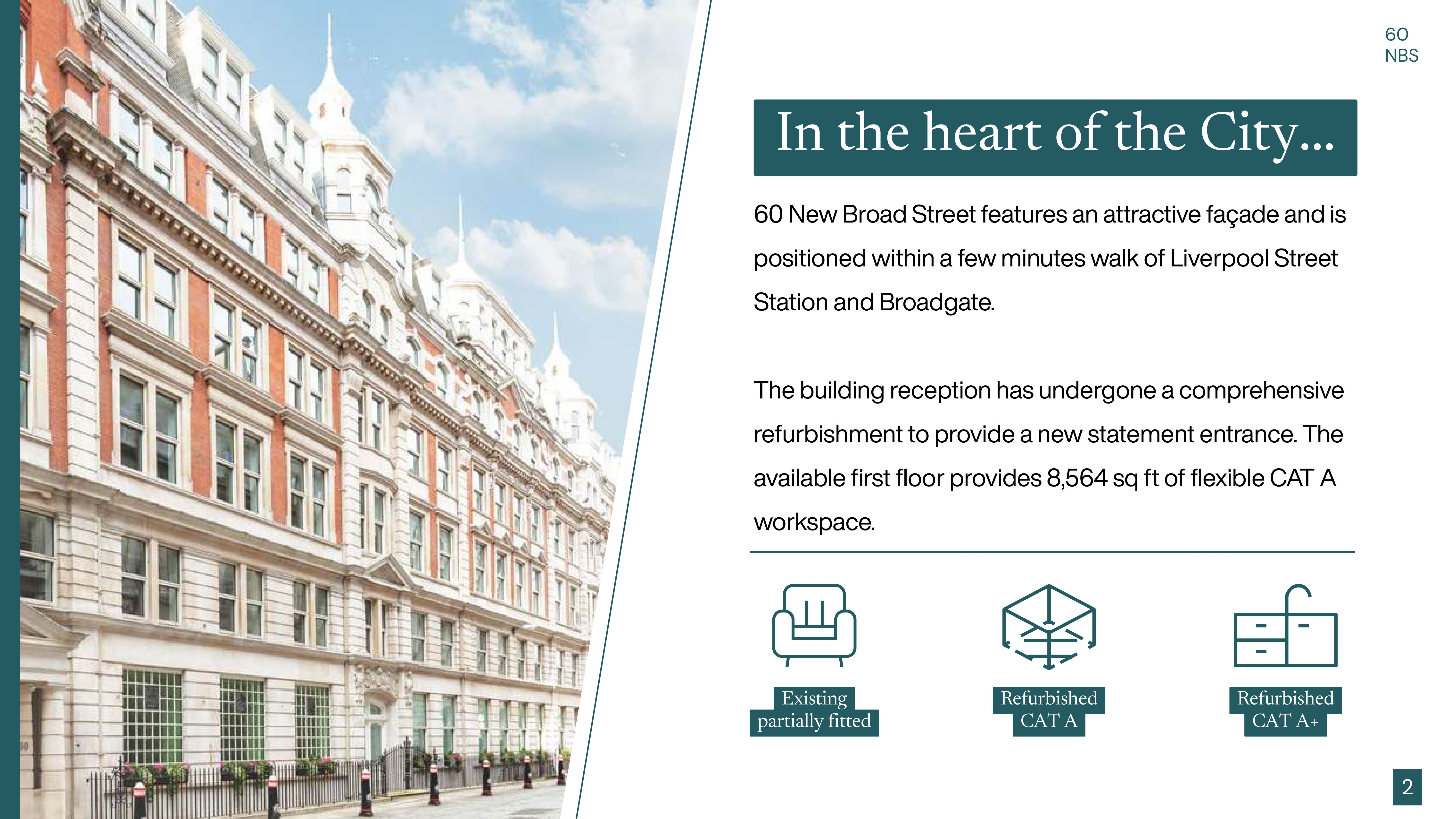 1st Floor 60 New Broad Street - 20 - 60 Desks available